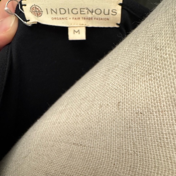 Indigenous Black Organic Essential Elbow Sleeve Boatneck Dress - Picture 2 of 5